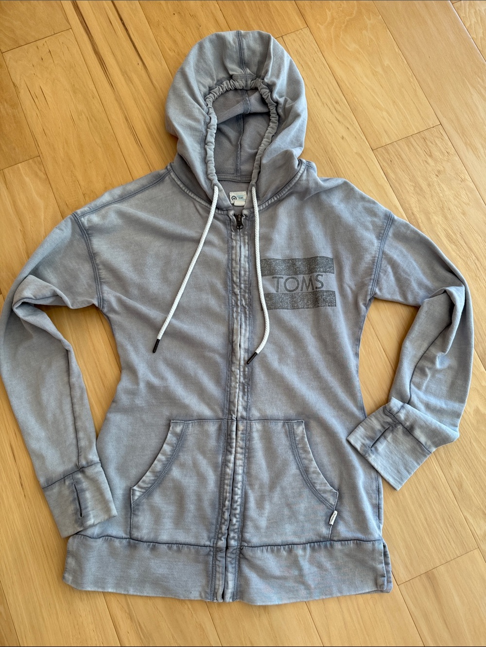 TOMS Women's Gray Zip Front Hoodie Jacket